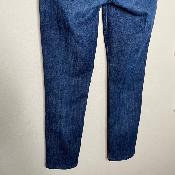 Vince Womens Dylan Dark Wash Mid Rise Distressed Skinny Ankle Jeans Size 25 - Picture 7 of 13